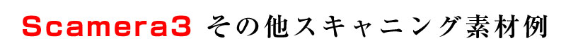Scamera3 その他スキャニング材料例